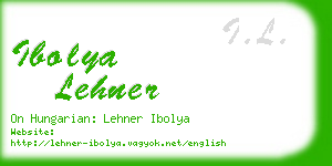 ibolya lehner business card